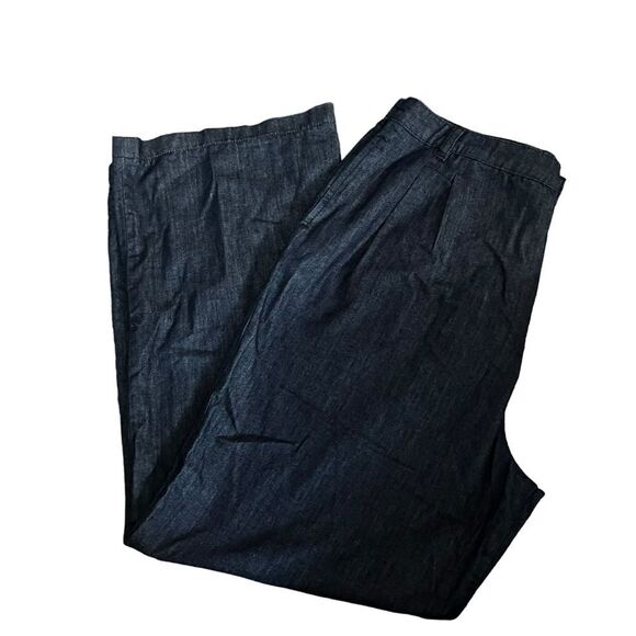 FRAME Oleat Wide Leg Denim Chino Pants Dark Rinse Wash Size 31 NWT - Picture 3 of 13